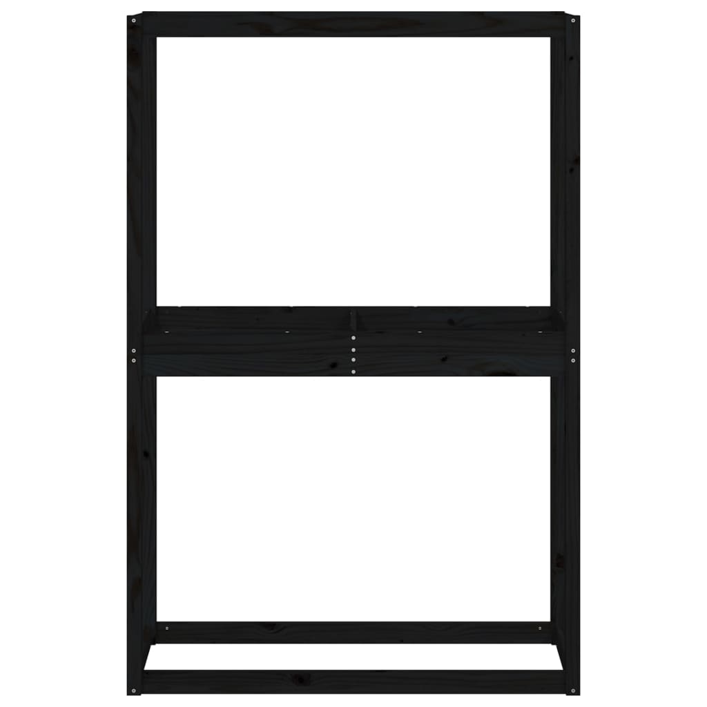 vidaXL Prateleira para pneus 120x40x180 cm pinho maciço preto