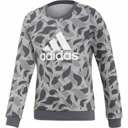 Adidas|Camisola sem Capuz Menina Adidas ID Crew Cinzento Cinzento claro