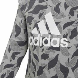 Adidas|Camisola sem Capuz Menina Adidas ID Crew Cinzento Cinzento claro