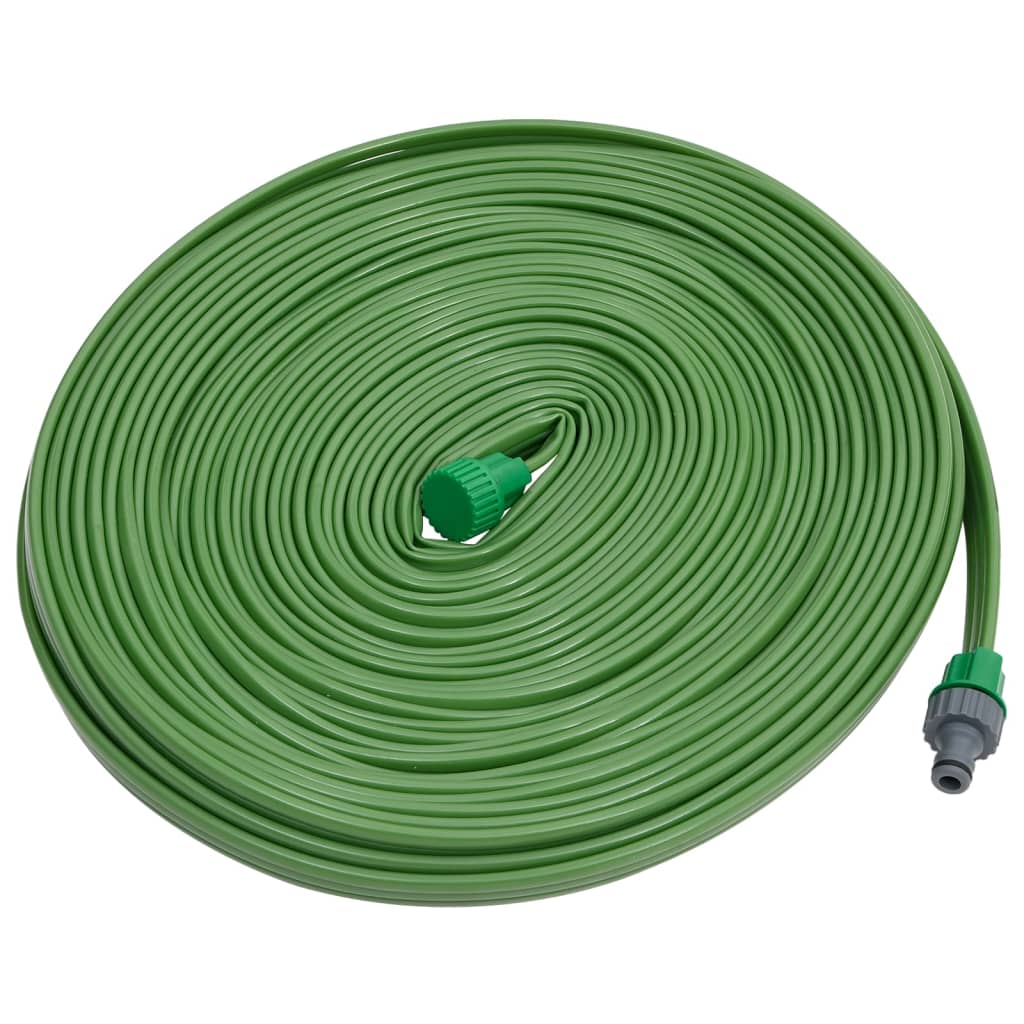 vidaXL Mangueira aspersora 3 tubos 22,5 m PVC verde