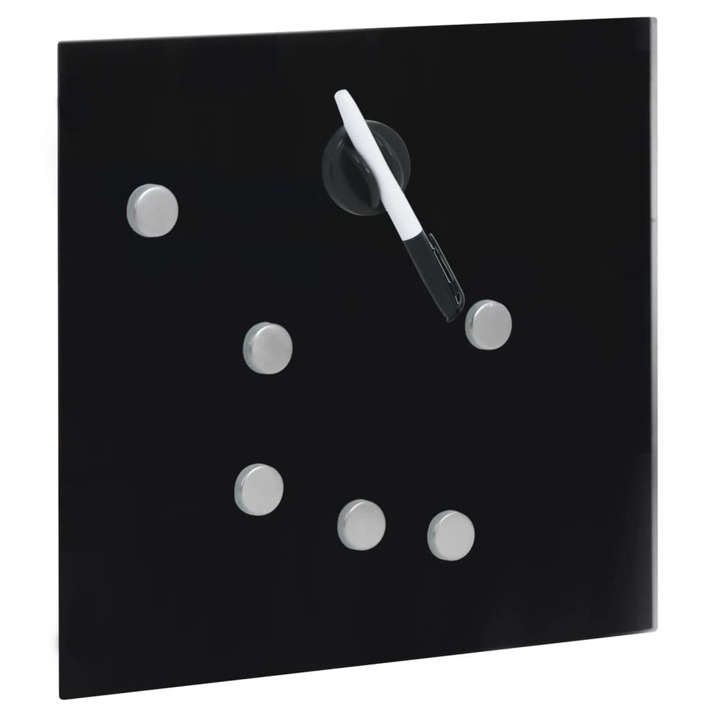 vidaXL Chaveiro com quadro magnético 35x35x5,5 cm preto