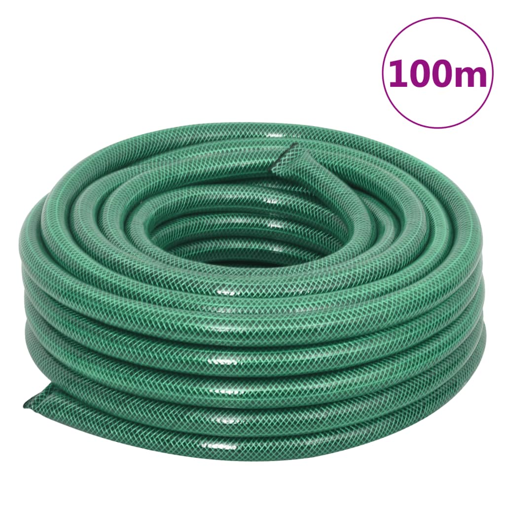 vidaXL Mangueira de jardim 0,75" 100 m PVC verde