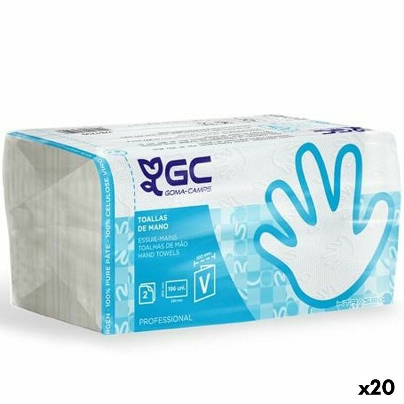 GC|Toalha Descartável GC Xtrasec C3920 Branco 196 Peças 20 Unidades GC|Toalha Descartável GC Xtrasec C3920 Branco 196 Peças 20 Unidades