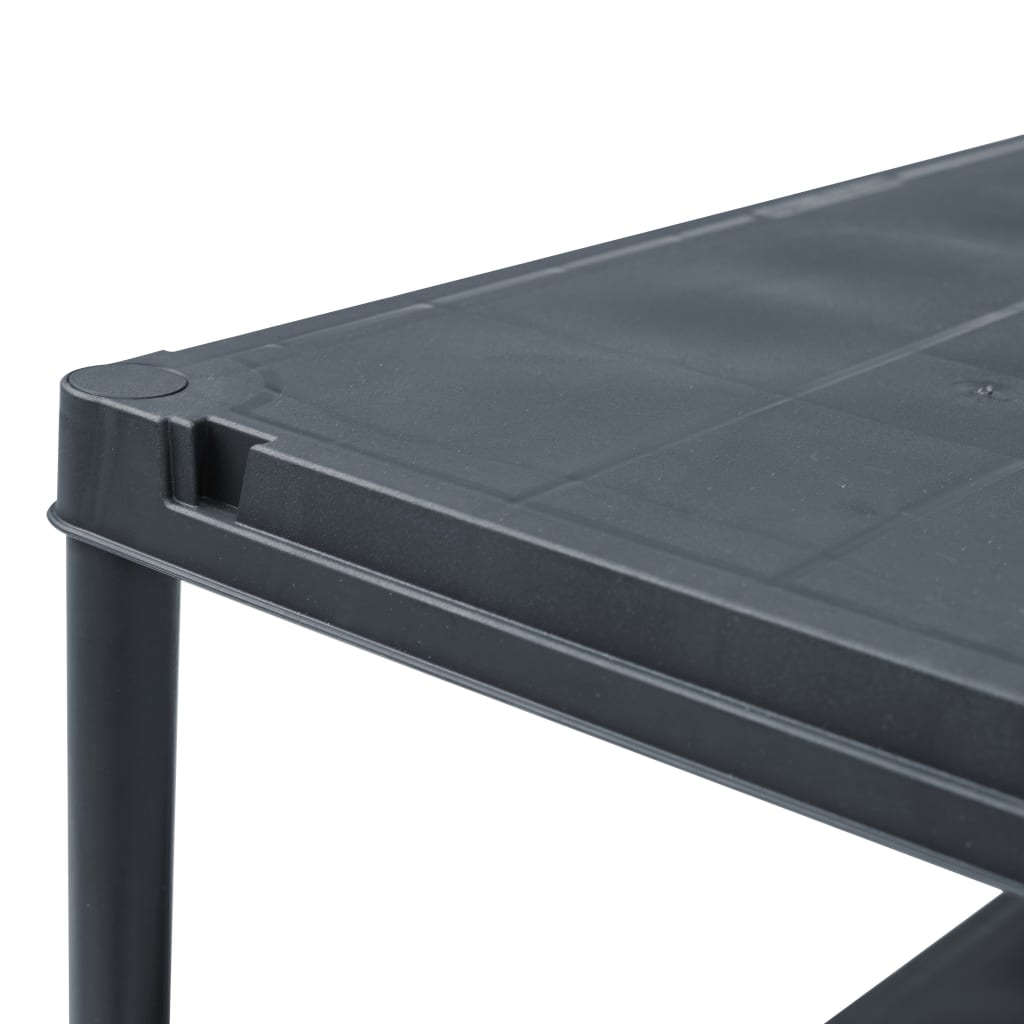 vidaXL Estante de arrumação 125 kg 60x30x180 cm plástico preto