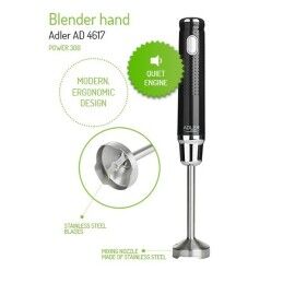 Adler|Batedora de Mão Adler AD 4617 Preto Multicolor Prateado 350 W