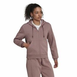 Adidas|Polar com Capuz e Fecho Mulher Adidas ALL SZN Fleece Café