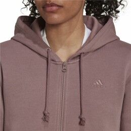 Adidas|Polar com Capuz e Fecho Mulher Adidas ALL SZN Fleece Café