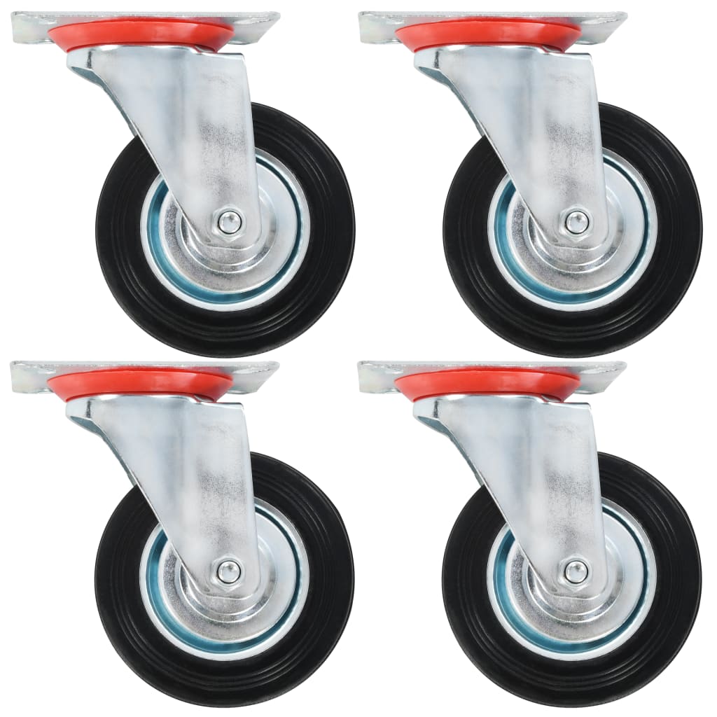 vidaXL Rodas giratórias 4 pcs 100 mm