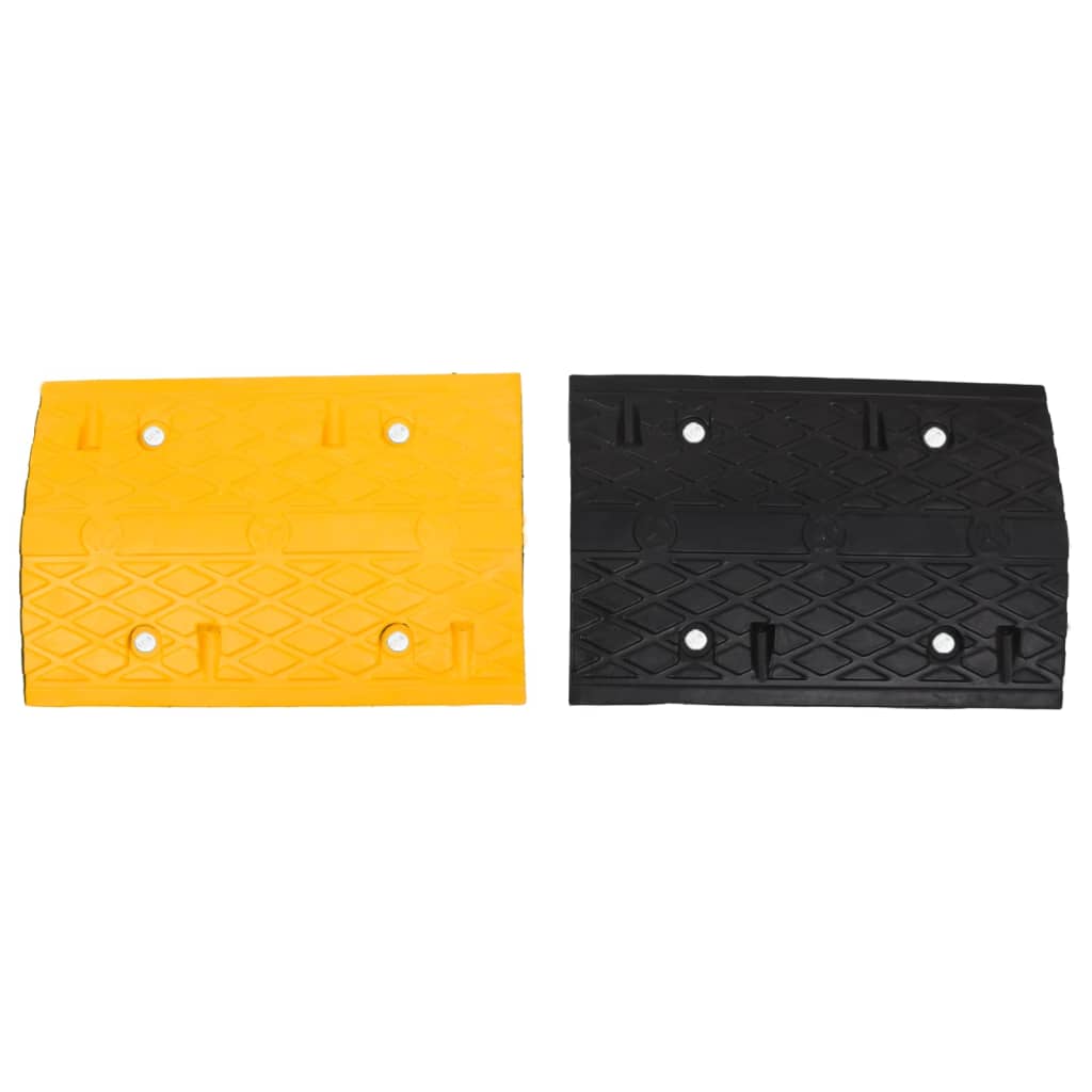 vidaXL Lombas 4 pcs 97x32,5x4cm borracha amarelo/preto