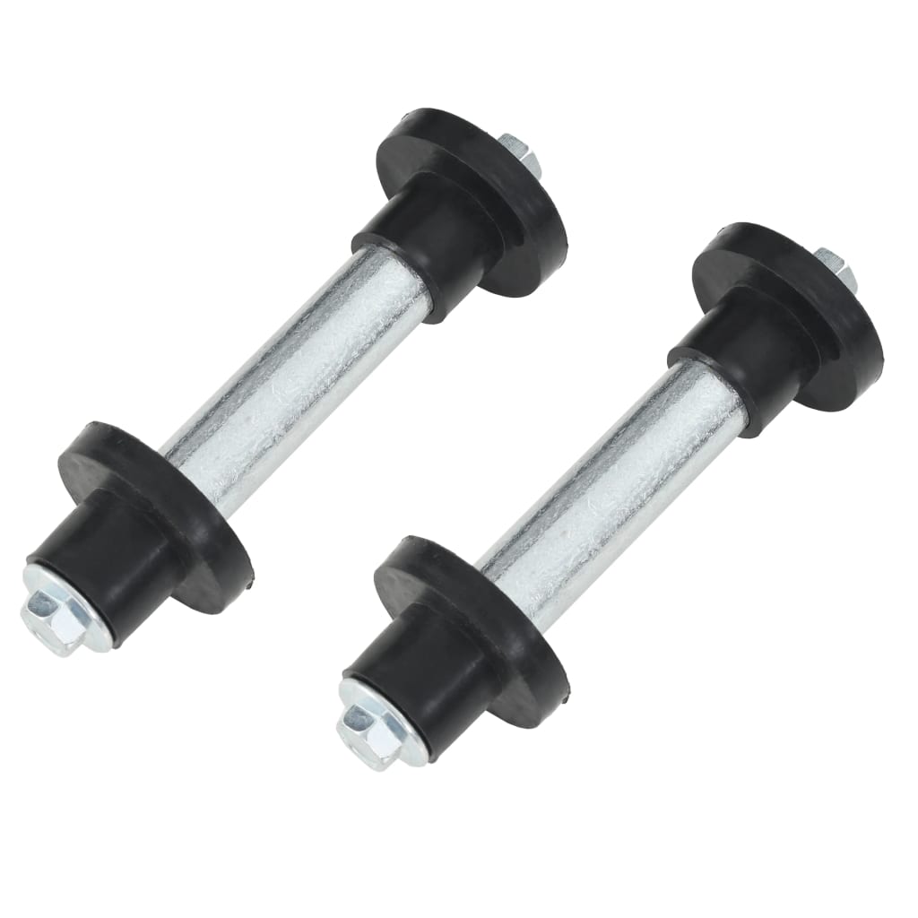 vidaXL Rodas carrinho de mão c/ eixos 2 pcs PU sólido 4.00-8 390 mm