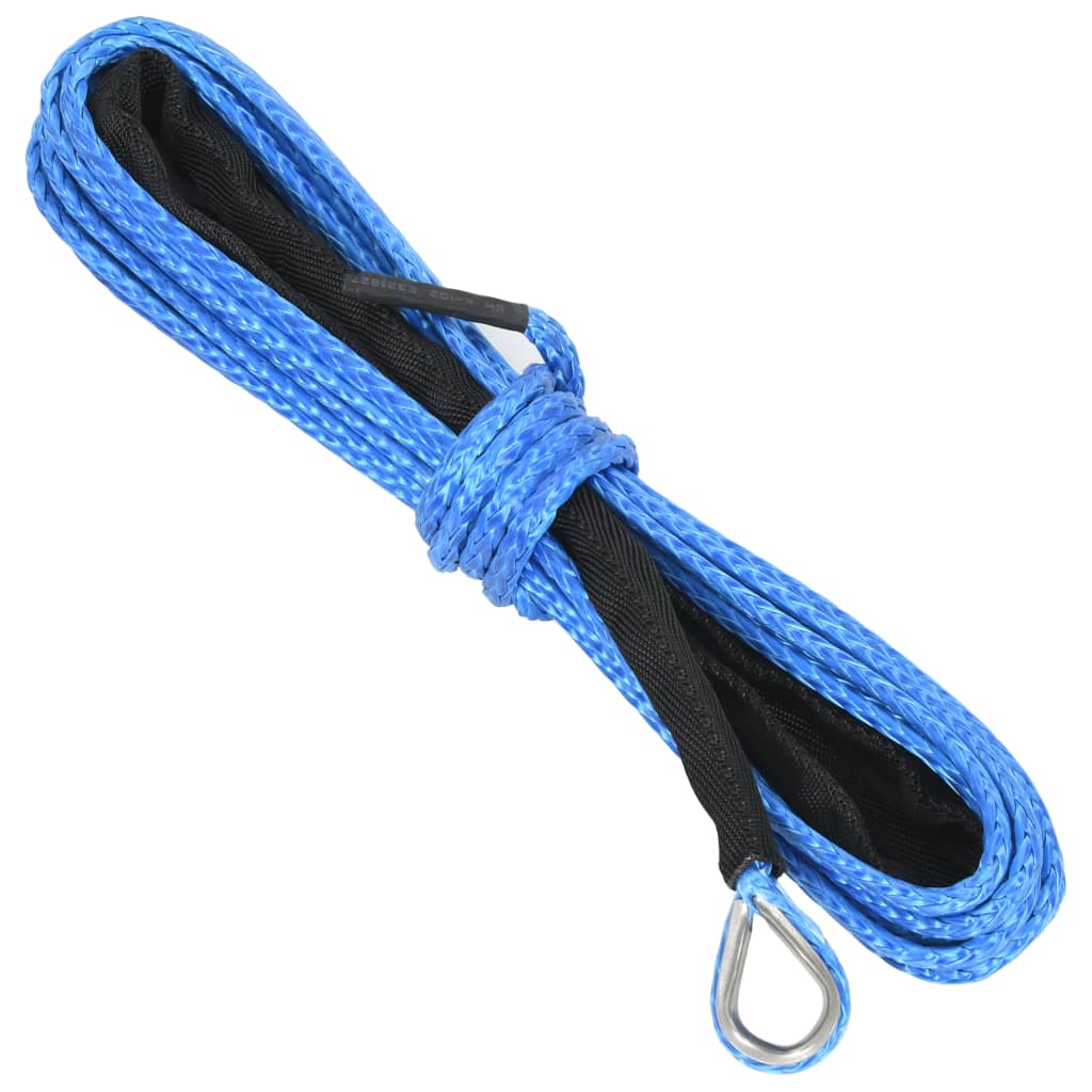 vidaXL Corda de guincho azul 5 mm x 9 m