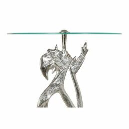 DKD Home Decor|Mesa de apoio DKD Home Decor Transparente Alumínio Cristal Prateado (46 x 46 x 72 cm)