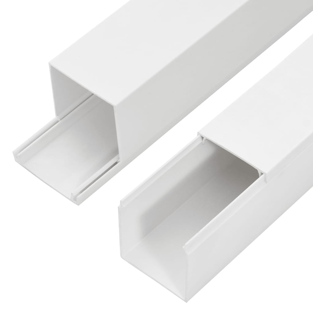 vidaXL Calhas para cabos 60x40 mm 10 m PVC