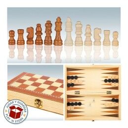 CB Games|Tabuleiro de Xadrez e Damas CB Games Madeira Backgammon (6 Unidades)