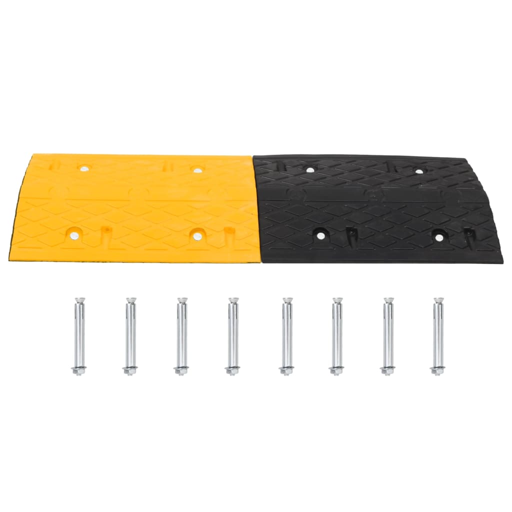 vidaXL Lombas 5 pcs 97x32,5x4cm borracha amarelo/preto