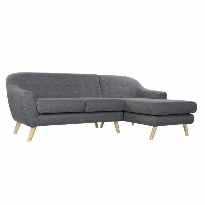 DKD Home Decor|Sofá de 3 Lugares DKD Home Decor 8424001799442 Cinzento Multicolor Natural Madeira Madeira da borracha Scandi 230 x 144 x 84 cm DKD Home Decor|Sofá de 3 Lugares DKD Home Decor 8424001799442 Cinzento Multicolor Natural Madeira Madeira da borracha Scandi 230 x 144 x 84 cm