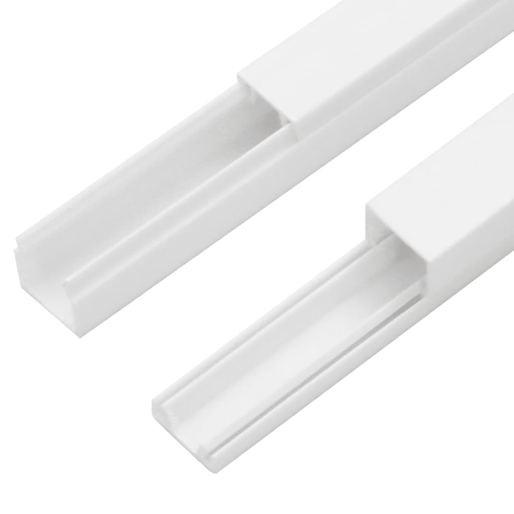 vidaXL Calhas para cabos 30x20 mm 10 m PVC