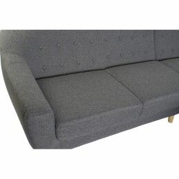 DKD Home Decor|Sofá de 3 Lugares DKD Home Decor 8424001799442 Cinzento Multicolor Natural Madeira Madeira da borracha Scandi 230 x 144 x 84 cm