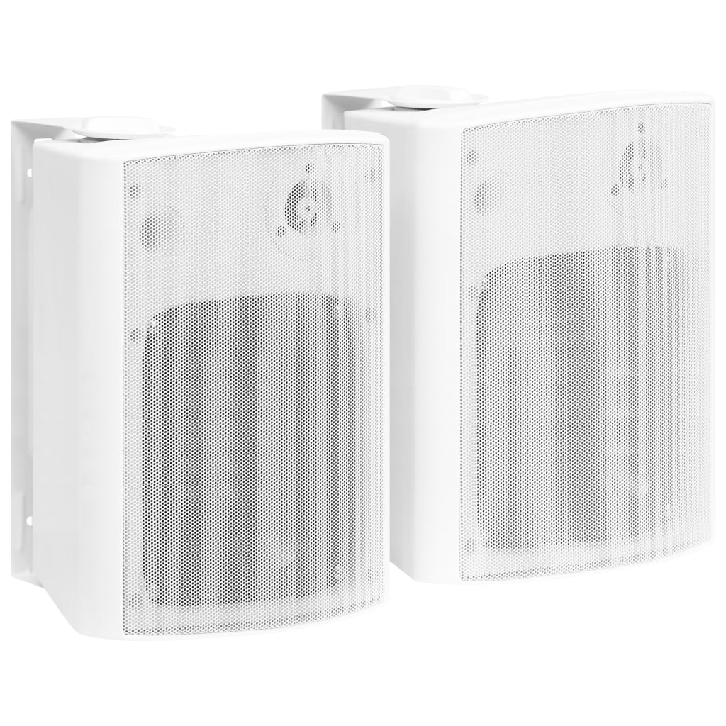 vidaXL Colunas de som para parede interior/exterior 2 pcs 120 W branco