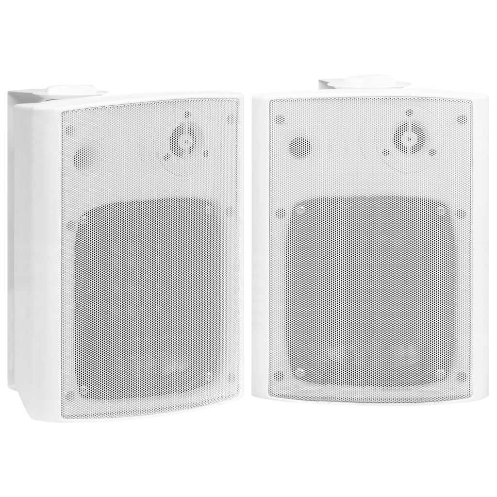 vidaXL Colunas de som para parede interior/exterior 2 pcs 120 W branco