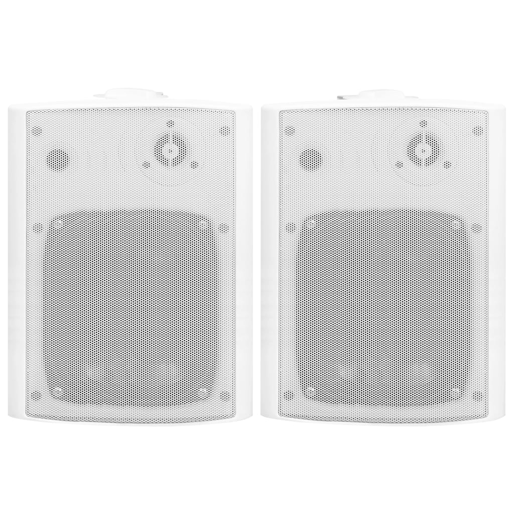 vidaXL Colunas de som para parede interior/exterior 2 pcs 120 W branco