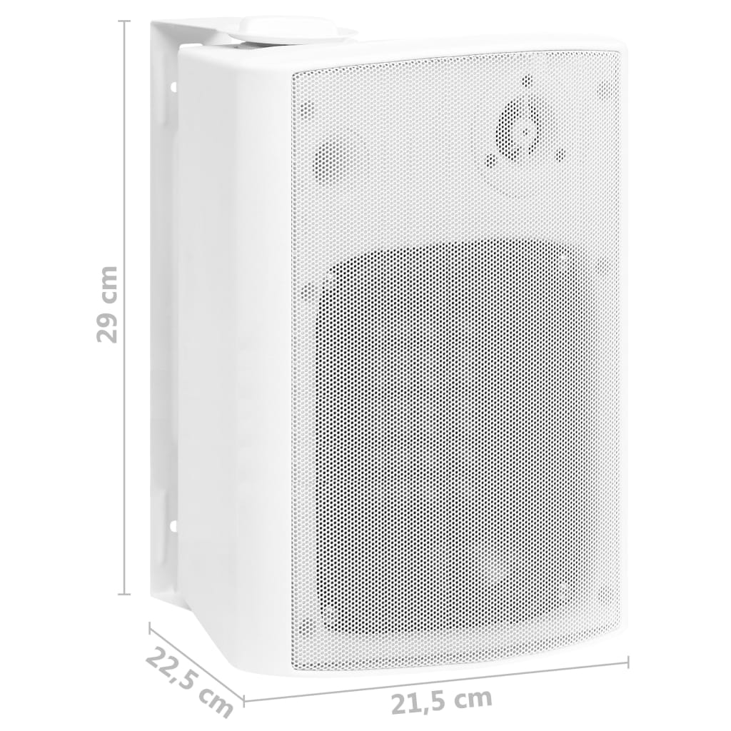 vidaXL Colunas de som para parede interior/exterior 2 pcs 120 W branco