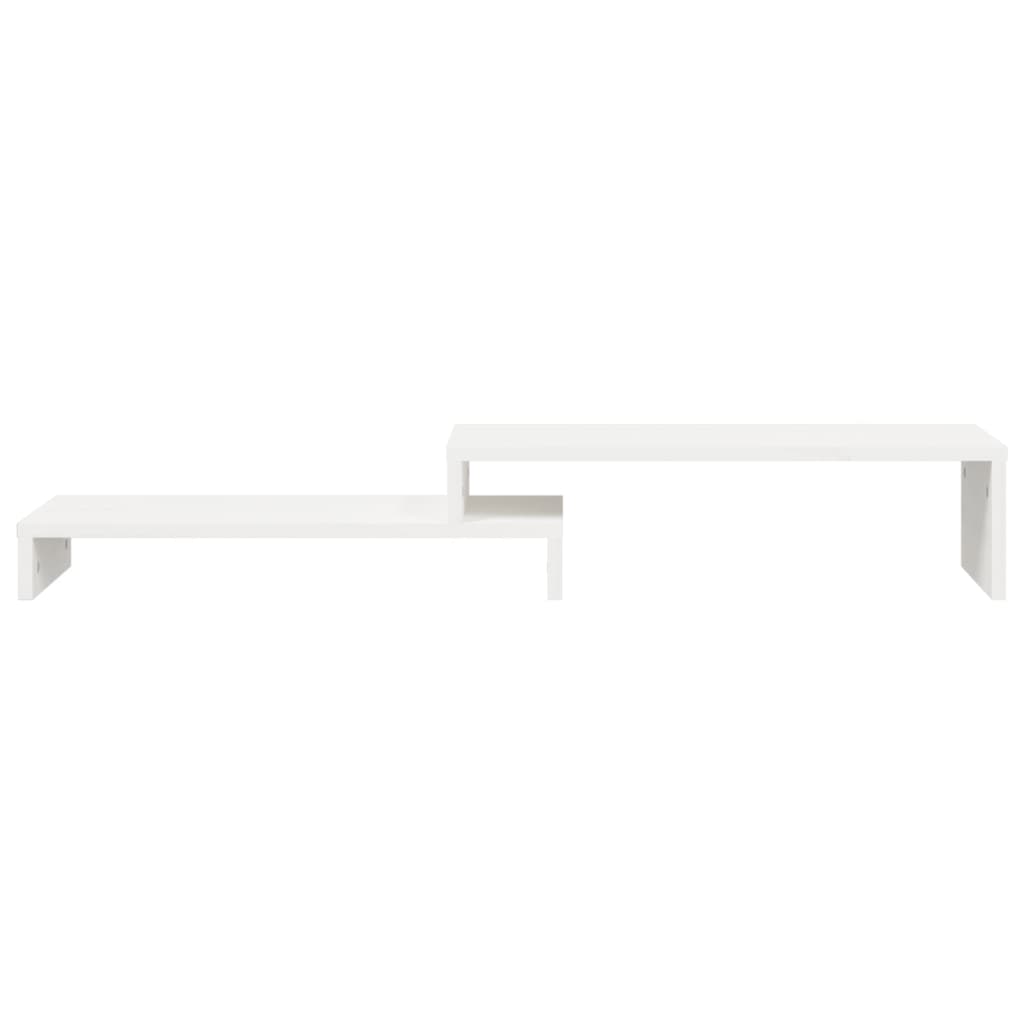 vidaXL Suporte para monitor (52-101)x22x14 cm pinho maciço branco