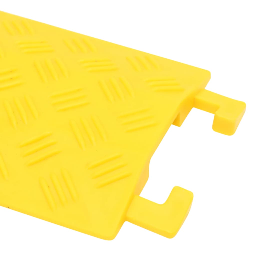 vidaXL Rampa protetora de cabos 4 pcs 98,5 cm amarelo