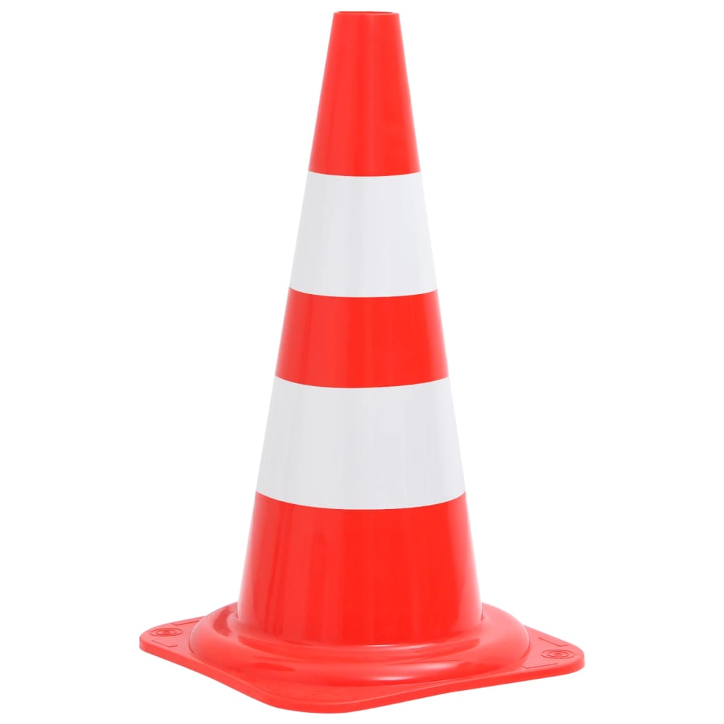 vidaXL Conjunto de cones com corrente de 10 m vermelho e branco