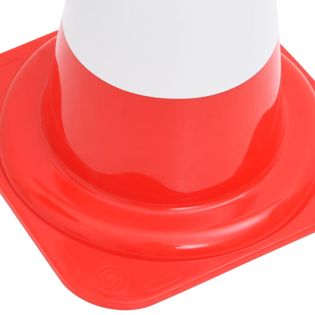 vidaXL Conjunto de cones com corrente de 10 m vermelho e branco