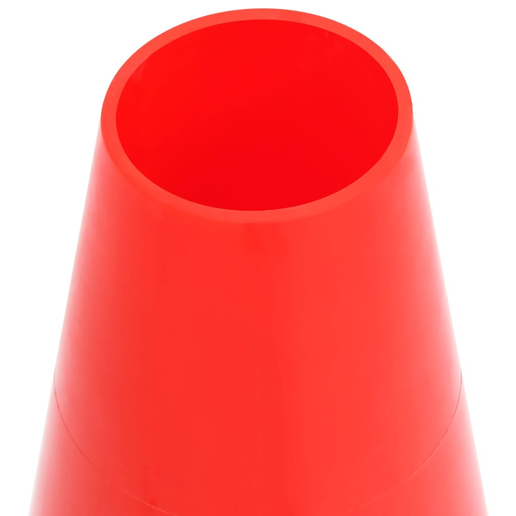 vidaXL Conjunto de cones com corrente de 10 m vermelho e branco