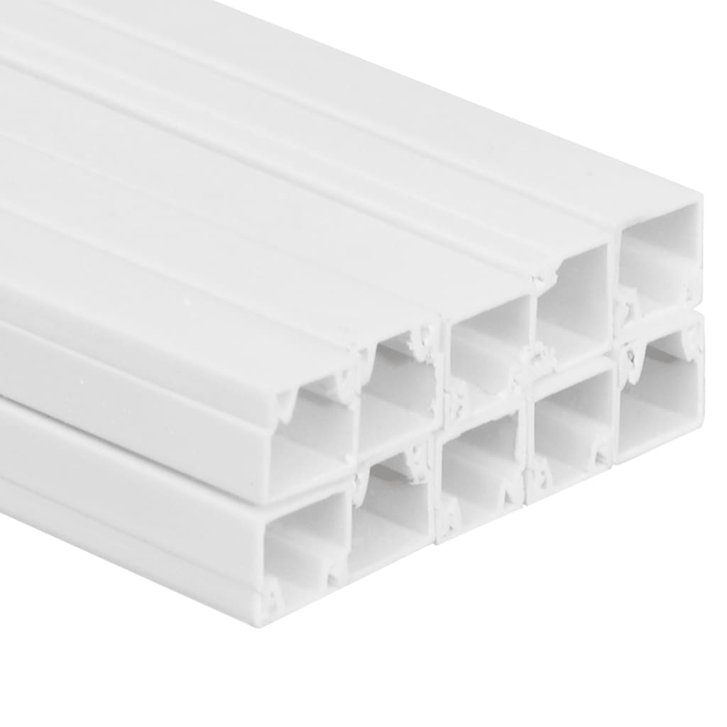 vidaXL Calhas para cabos 25x25 mm 10 m PVC