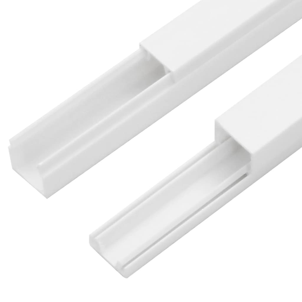 vidaXL Calhas para cabos 25x25 mm 10 m PVC