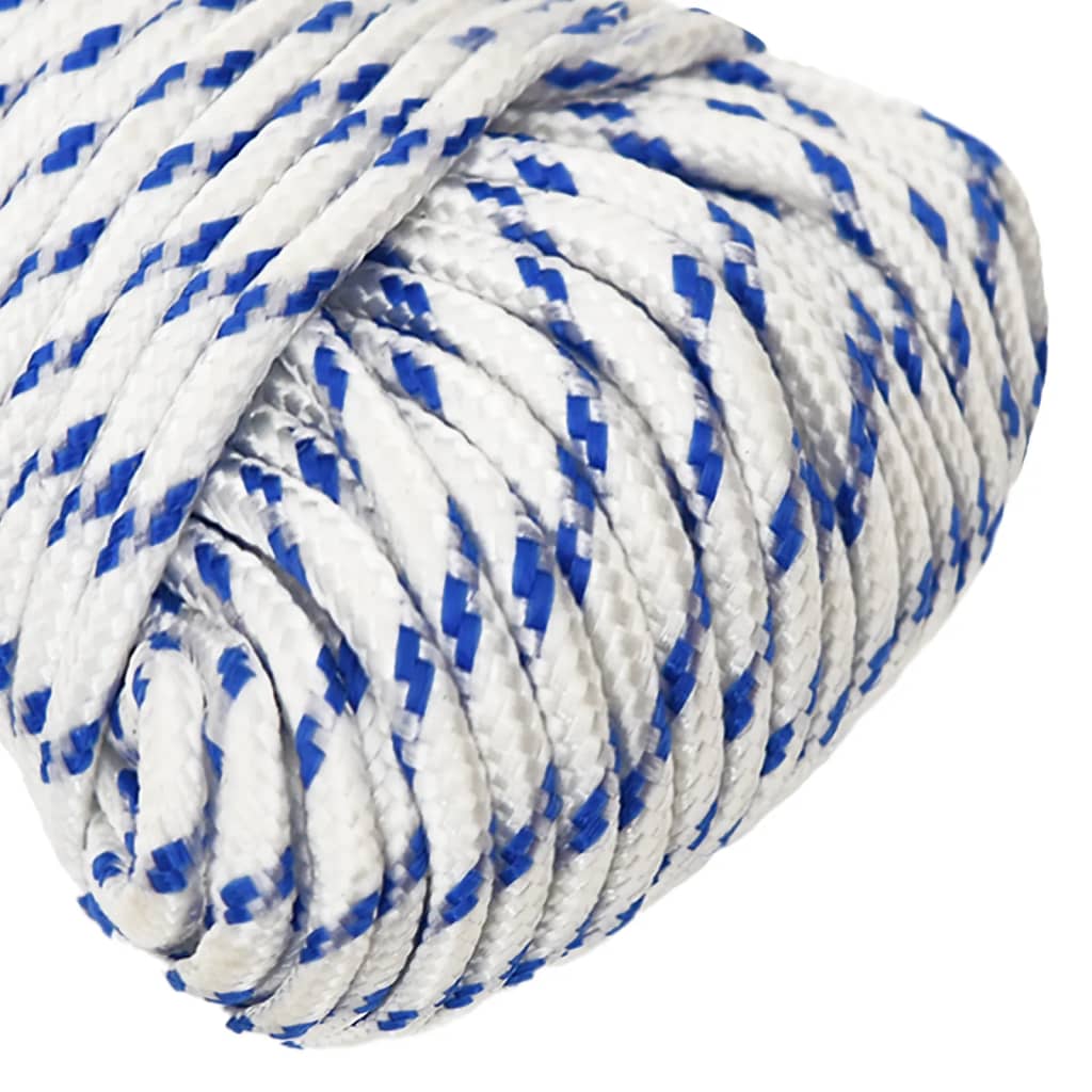 vidaXL Corda de barco 3 mm 50 m polipropileno branco