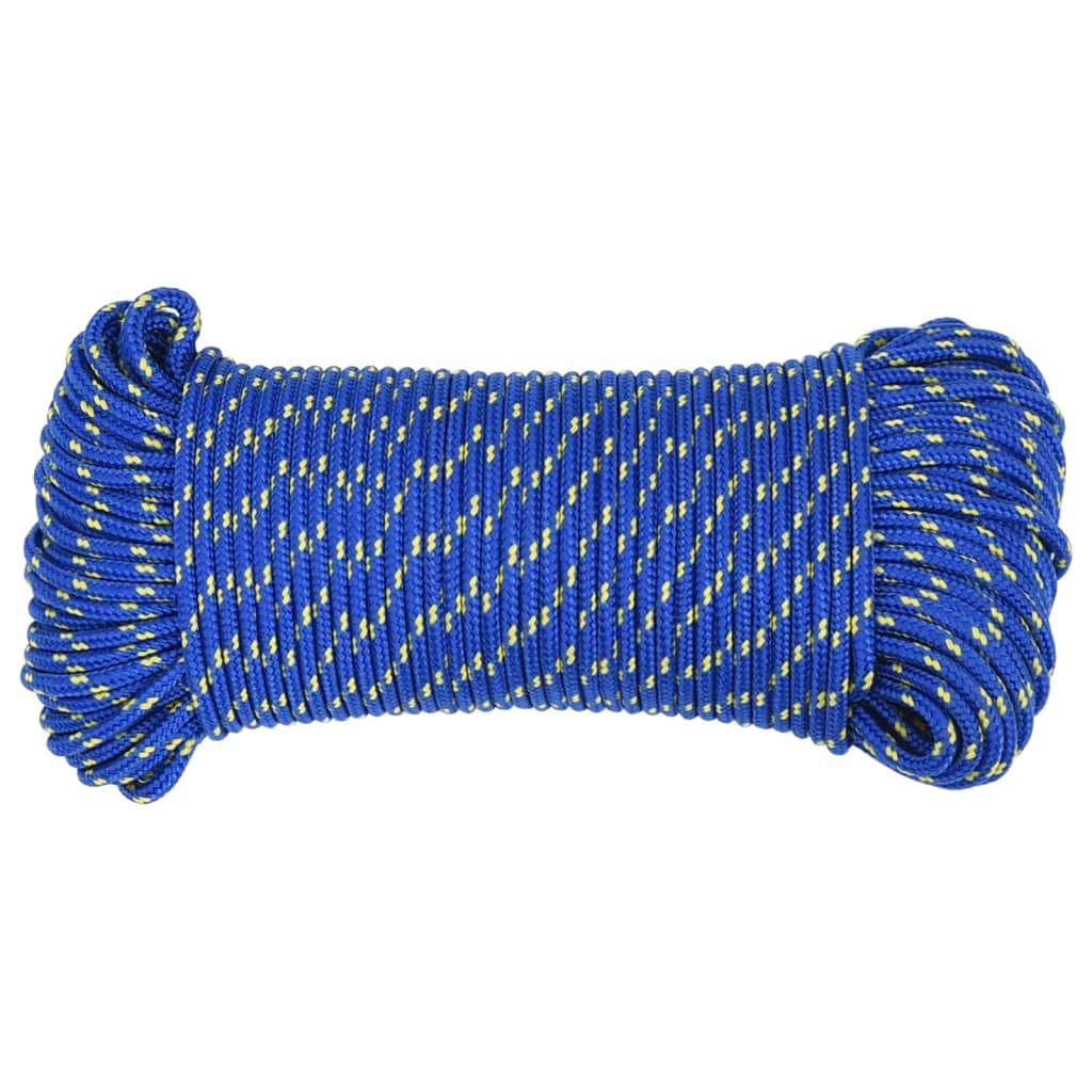 vidaXL Corda de barco 3 mm 250 m polipropileno azul