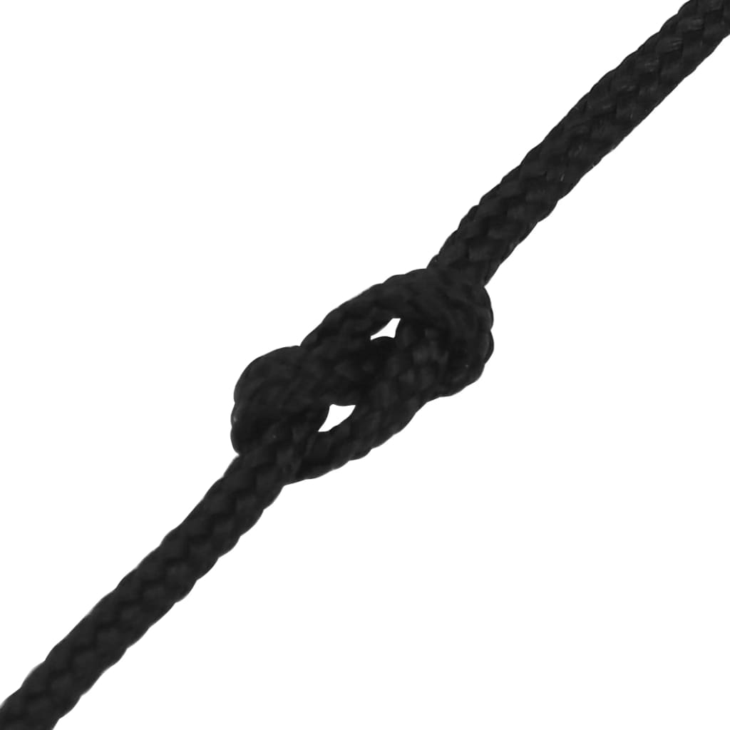 vidaXL Corda de barco 3 mm 250 m polipropileno preto completo