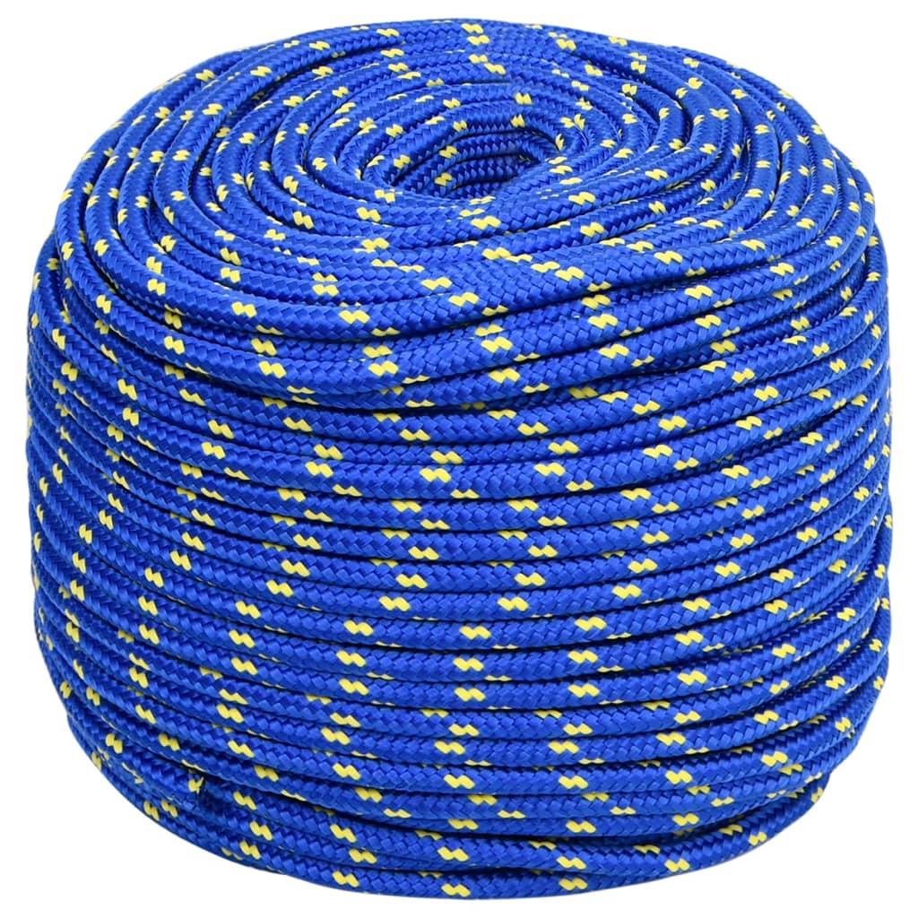 vidaXL Corda de barco 6 mm 50 m polipropileno azul