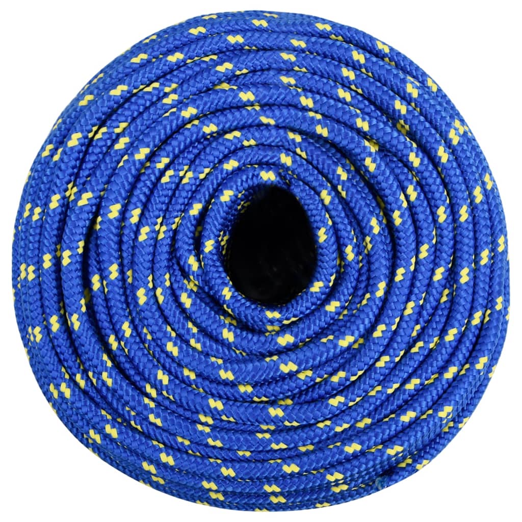 vidaXL Corda de barco 6 mm 50 m polipropileno azul