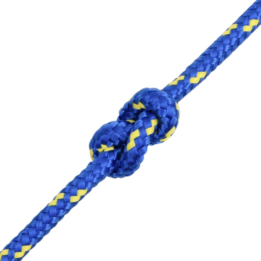 vidaXL Corda de barco 6 mm 50 m polipropileno azul