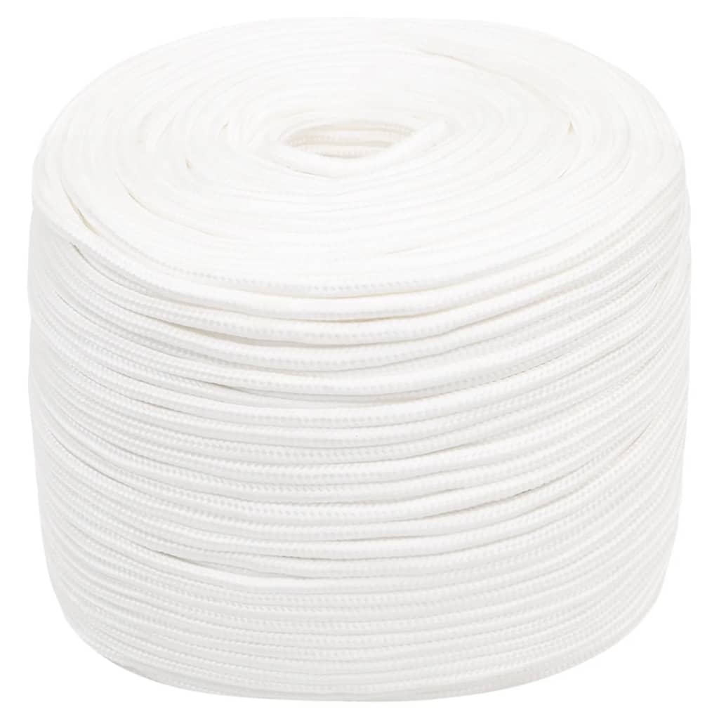 vidaXL Corda de barco 10 mm 250 m polipropileno branco completo