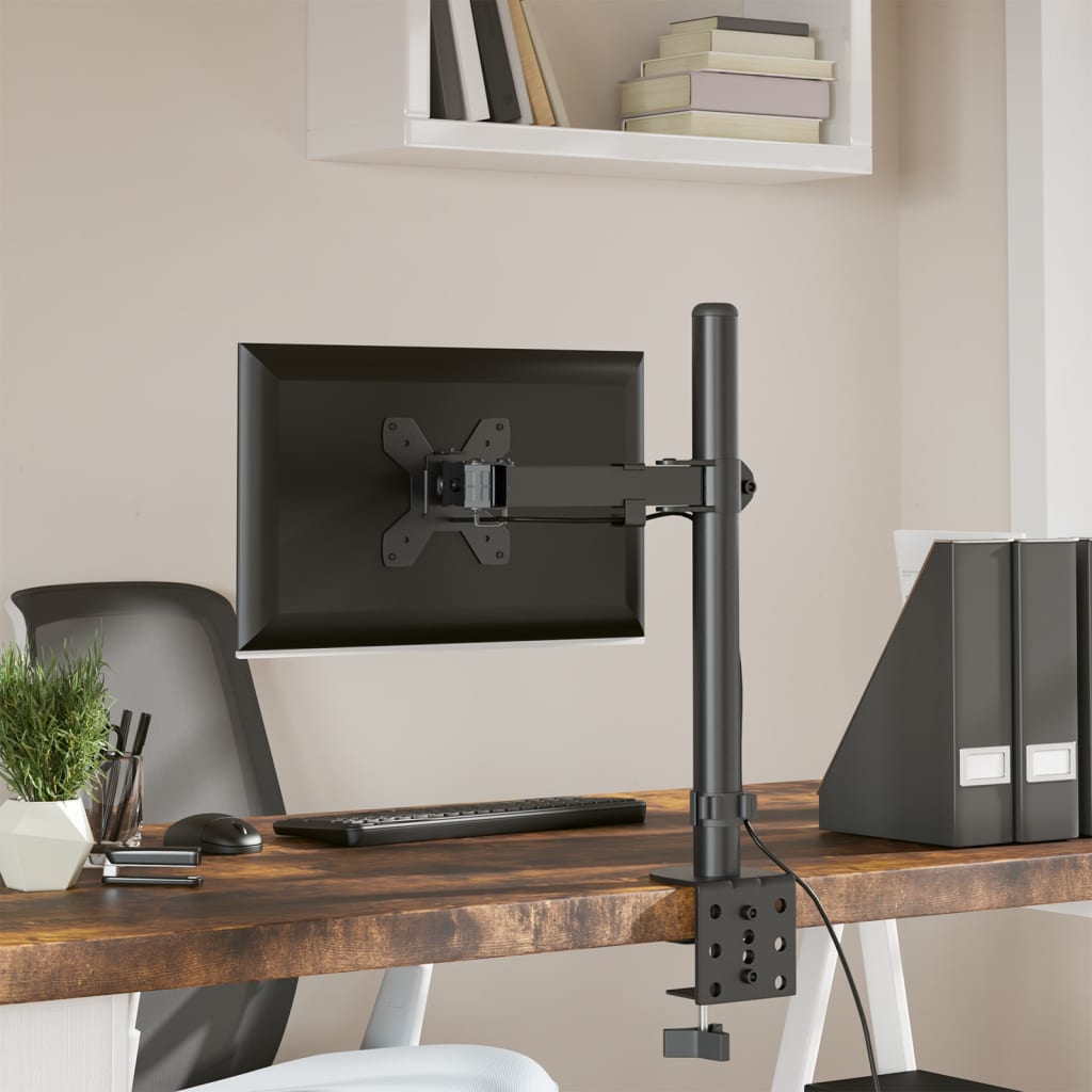 vidaXL Suporte para monitor VESA 75/100 mm aço preto