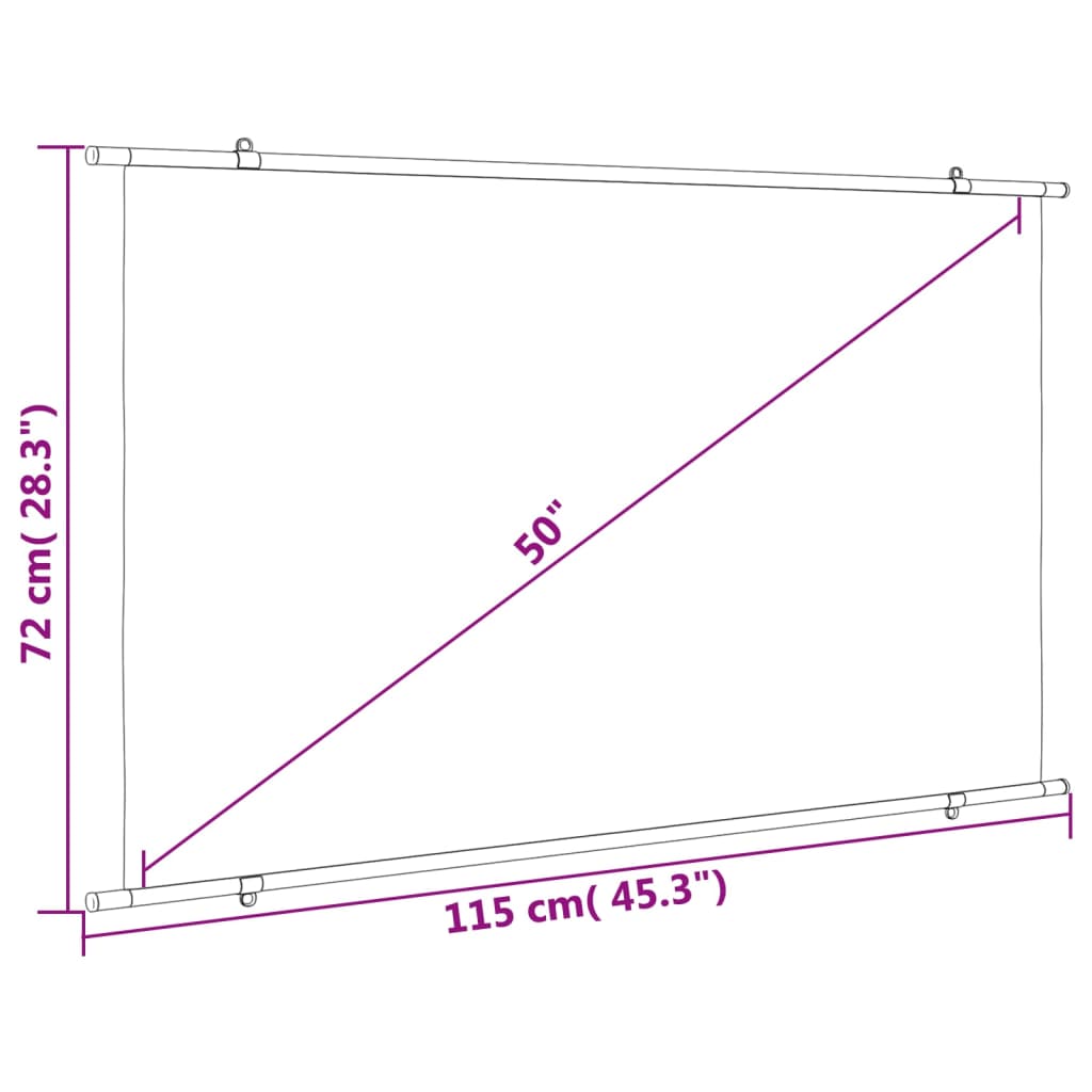 vidaXL Tela de projeção 50" 16:9