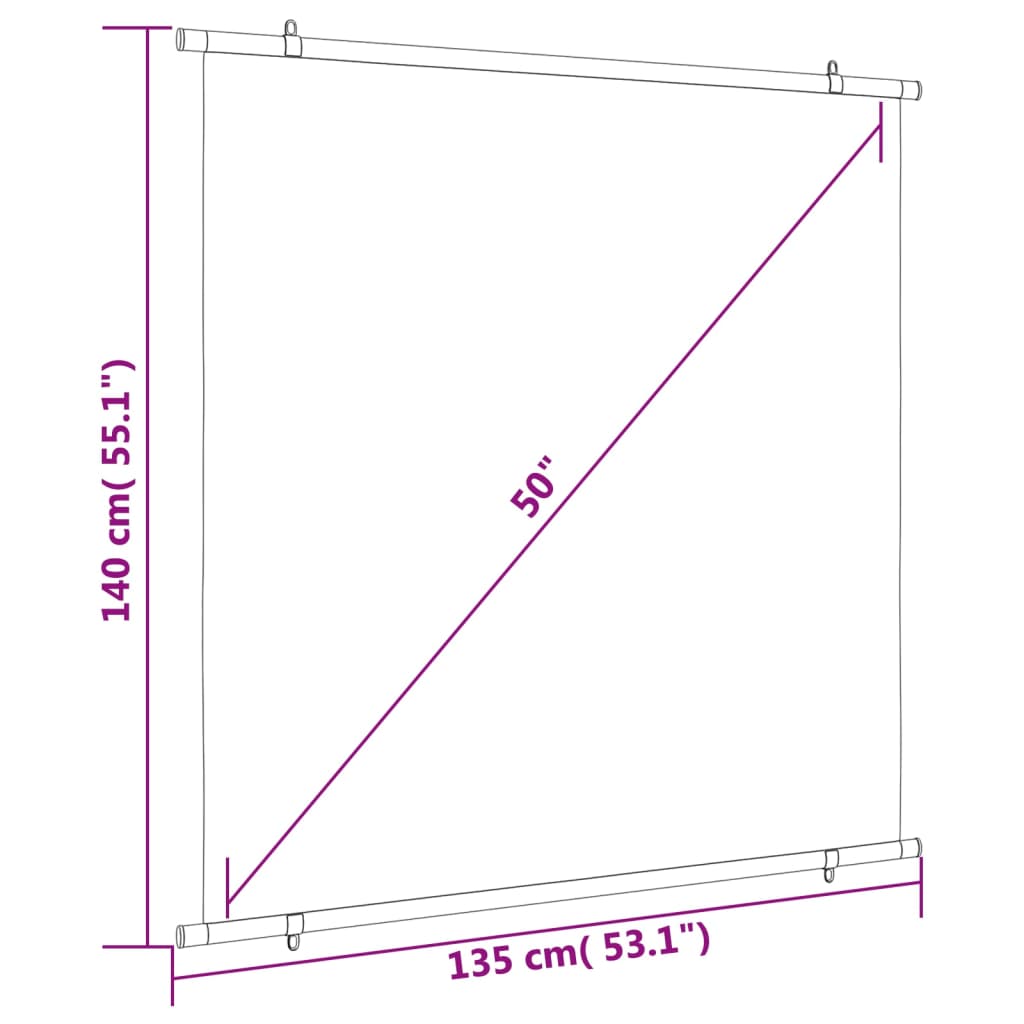 vidaXL Tela de projeção 50" 1:1