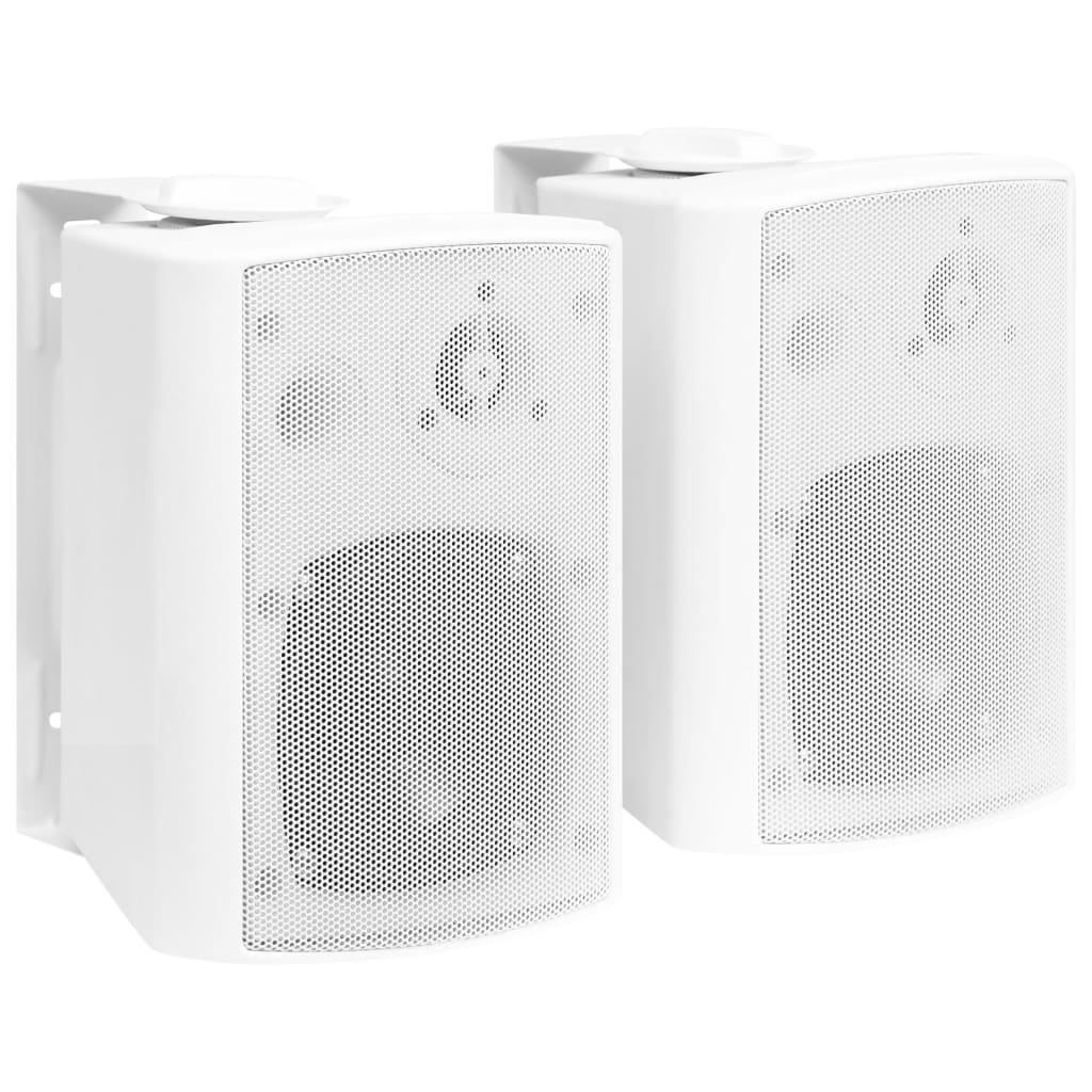 vidaXL Colunas de som para parede interior/exterior 2 pcs 80 W branco