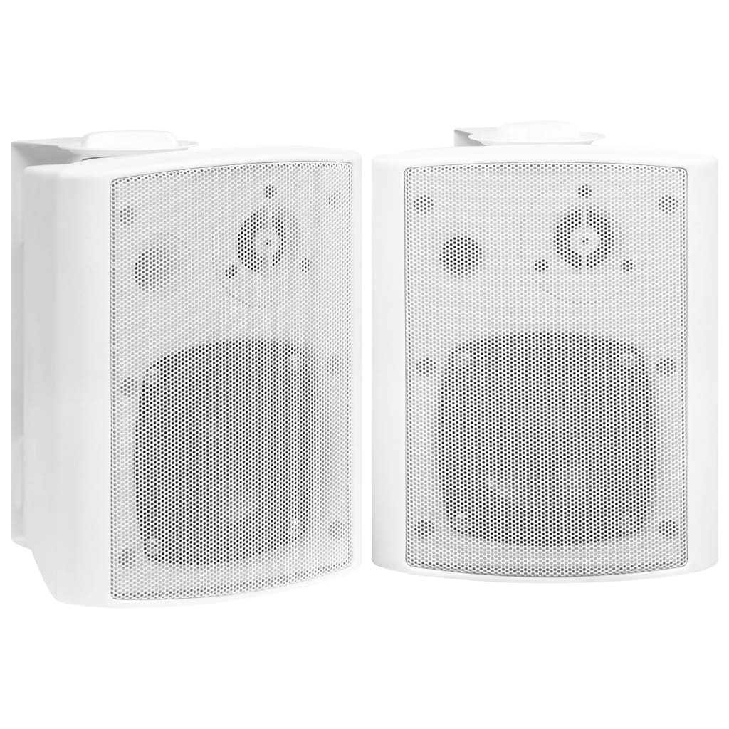 vidaXL Colunas de som para parede interior/exterior 2 pcs 80 W branco