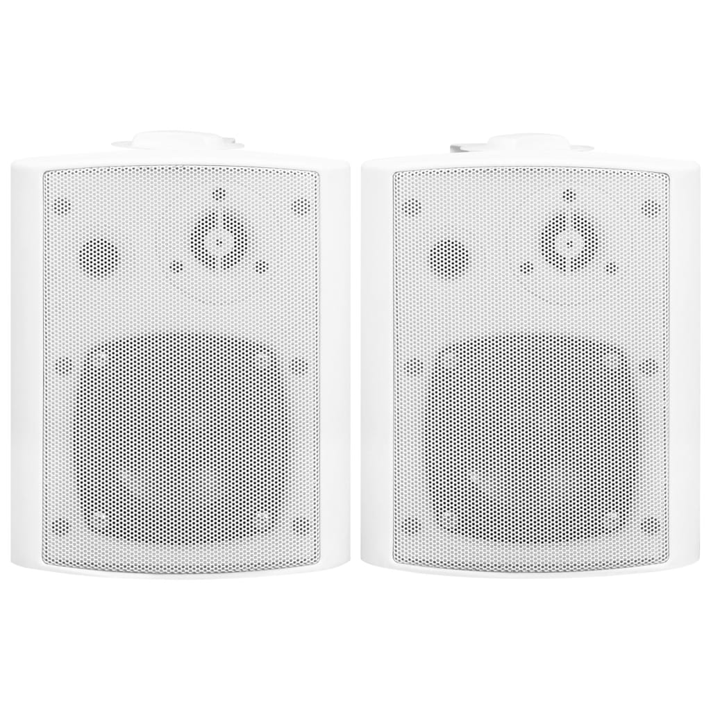 vidaXL Colunas de som para parede interior/exterior 2 pcs 80 W branco