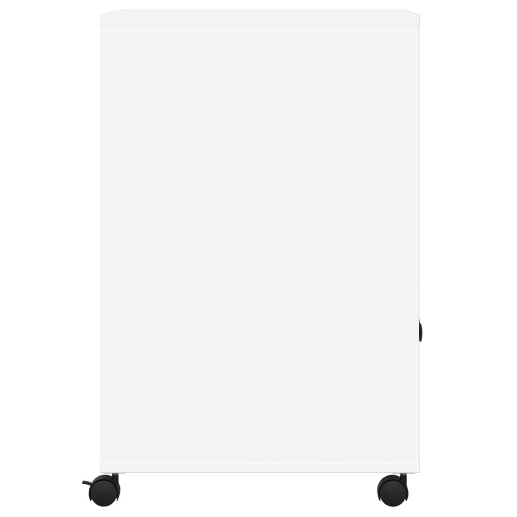 vidaXL Suporte para impressora com rodas 60x48x74 cm branco