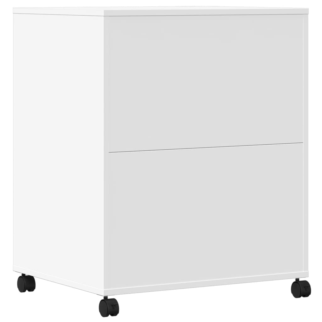 vidaXL Suporte para impressora com rodas 60x48x74 cm branco