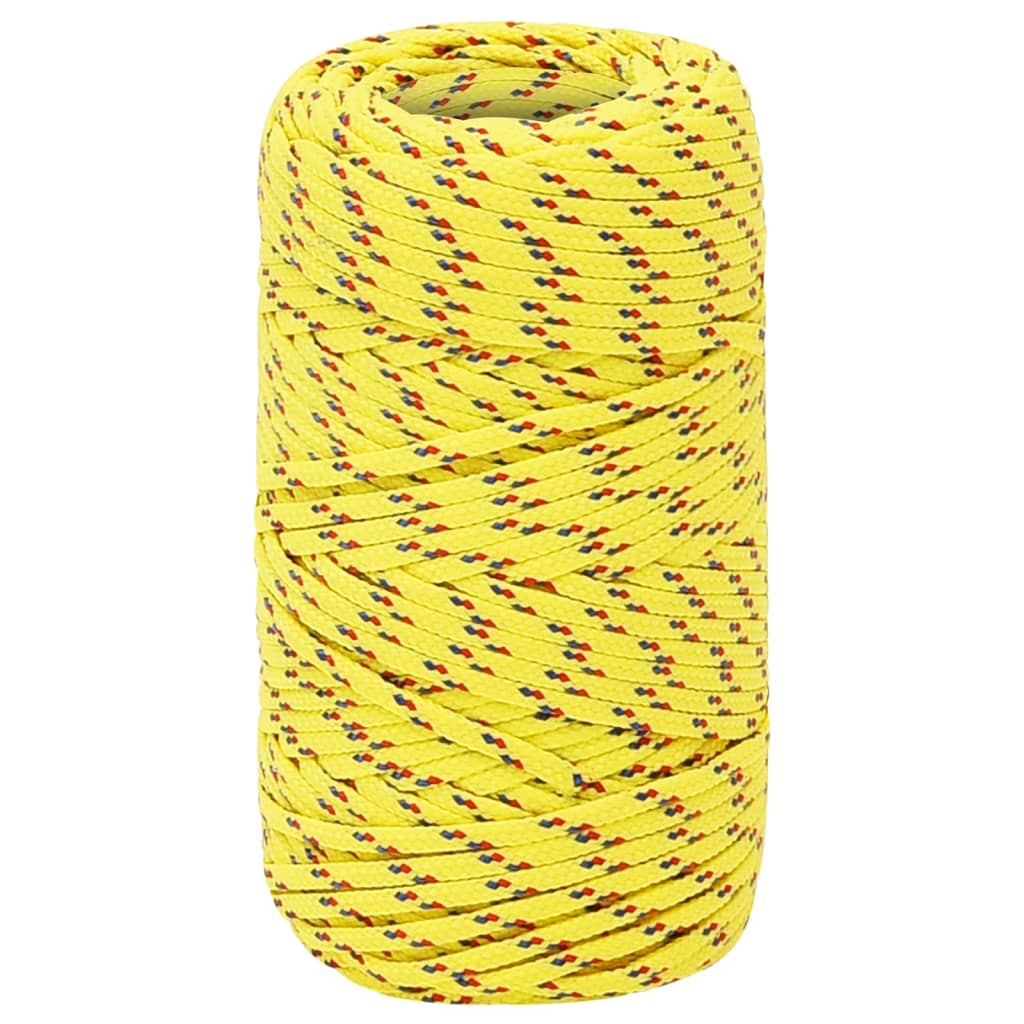 vidaXL Corda de barco 2 mm 50 m polipropileno amarelo