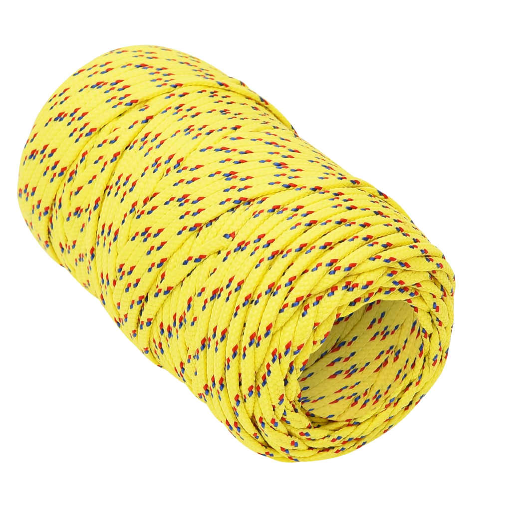 vidaXL Corda de barco 2 mm 50 m polipropileno amarelo